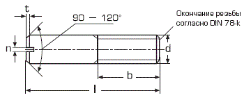 DIN 427 Винт установочный (штифт резьбовой) с неполной резьбой, ГОСТ 18746-80, EN ISO 2342