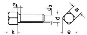 DIN 479 Винт установочный с квадратной головкой и подголовком, ГОСТ 1482-84