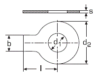 DIN 93 Шайба стопорная с лапкой ГОСТ 13463-77, ГОСТ 13464-77, ISO 1891-40.1, оцинкованная, стальная