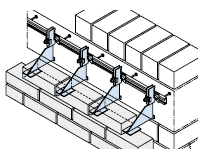 Установка кронштейнов HALFEN HK4 для кирпичных вентилируемых фасадов