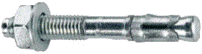 Анкер-шпилька с гайкой распорная оцинкованная Shreiber для сквозного монтажа по оптовым ценам