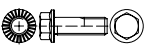 ART 88913 болт шестигранный с фланцем с насечками