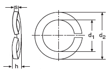 DIN 128 A Шайба стопорная пружинная разрезная гроверная изогнутая