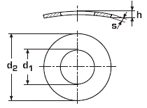 Шайбы пружинные DIN 137 изогнутые от М2 до М10