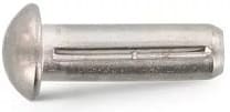 DIN 1476 штифт (заклёпка) цилиндрический с полукруглой головкой и насечкой по всей длине, аналог ISO 8746