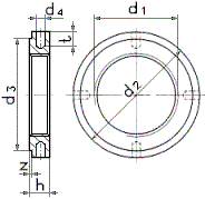 DIN 1816 Гайка круглая с радиальными отверстиями для штифтов и мелкой резьбой