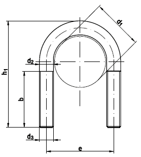Болт-скоба U-образная DIN 3570 хомут для крепления труб