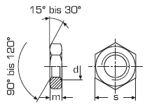 DIN 439 Гайка низкая с фаской размеры от М2 до М52