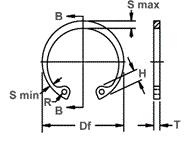 Кольцо стопорное внутреннее дюймовое HO (DIN 472)