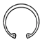 HO (DIN 472) Кольцо стопорное внутреннее дюймовое