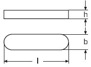 Высокие призматические шпонки DIN 6885-1 форма А