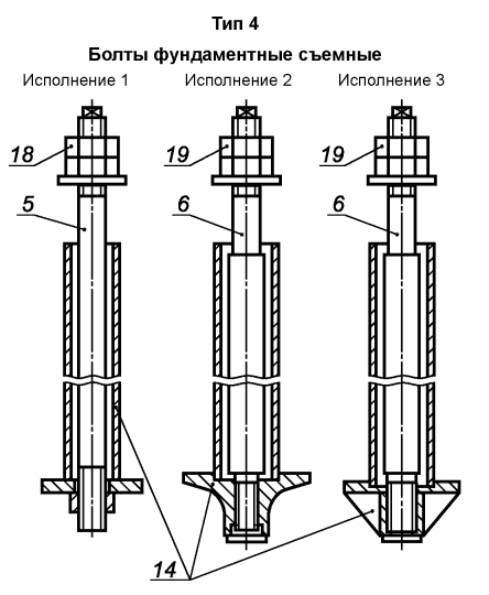 ГОСТ 24379.1-2012 Болт фундаментный тип 4