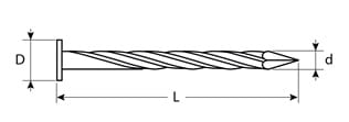 Гвоздь винтовой оцинкованный с накаткой
