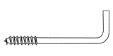 Шуруп-костыль Г (L)-образный крюк по дереву
