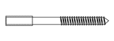 Шурупы-винты комбинированные (шпильки сантехнические), размеры М6, М8