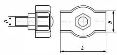 Зажимы оцинкованные одинарные Simplex для тросов, канатов от 2 до 10 мм