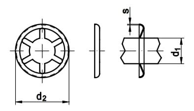 Размеры стопорных шайб-фиксаторов Star-lock