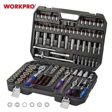 Workpro набор инструментов 172 предмета для ремонта в чемодане